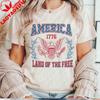 America Land Of The Free Shirt 4th Of July Tops America Est 1776 Xlothes Fourth Of July Shirt 4th Of July Independence Day Shirt