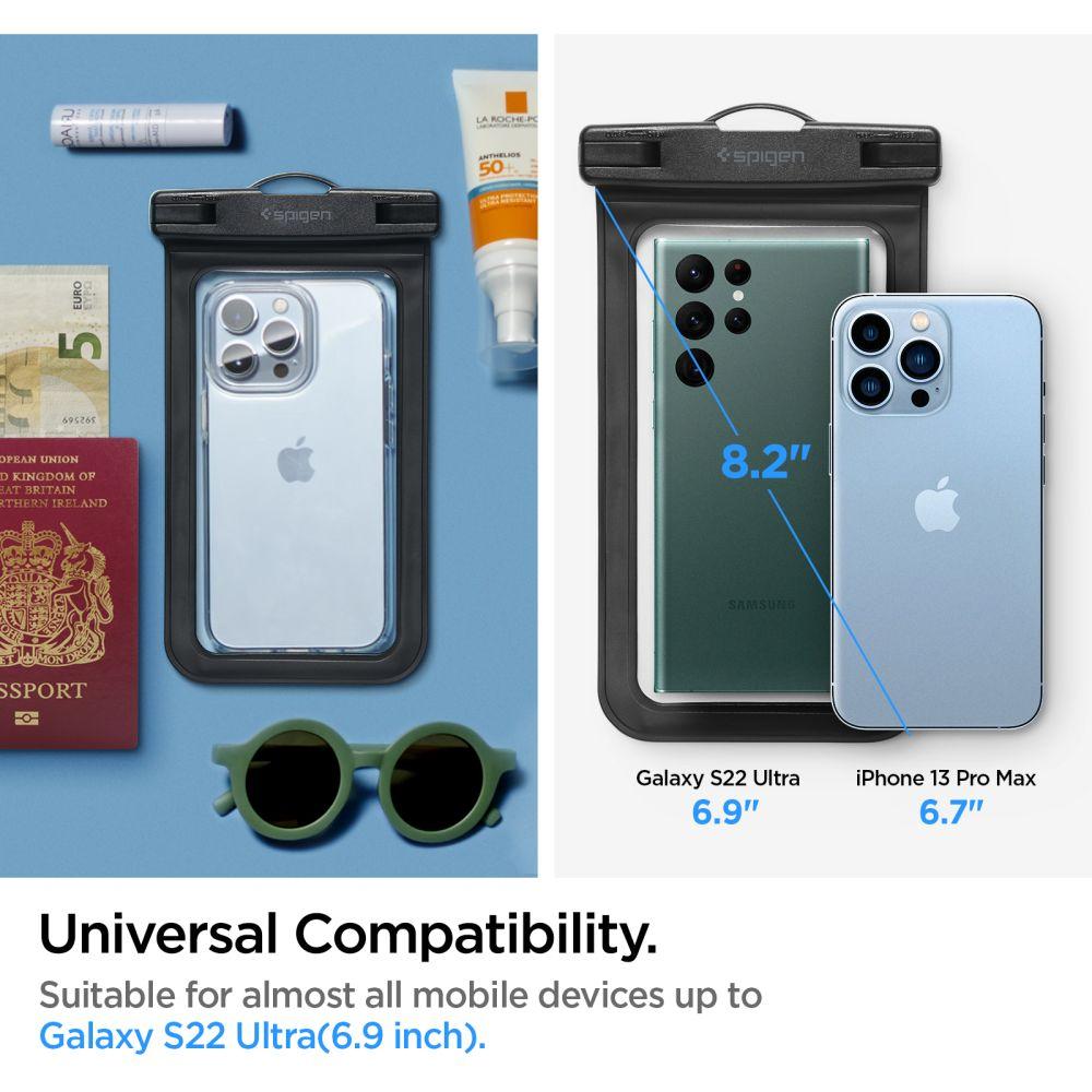 Spigen A601 Universal Waterproof Case 2-Pack Black