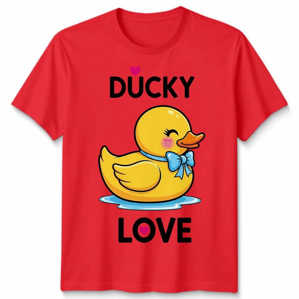 Ducky Love Rubber Duck Animals Mens T Shirt Womens Tee Graphic Tee 6 L