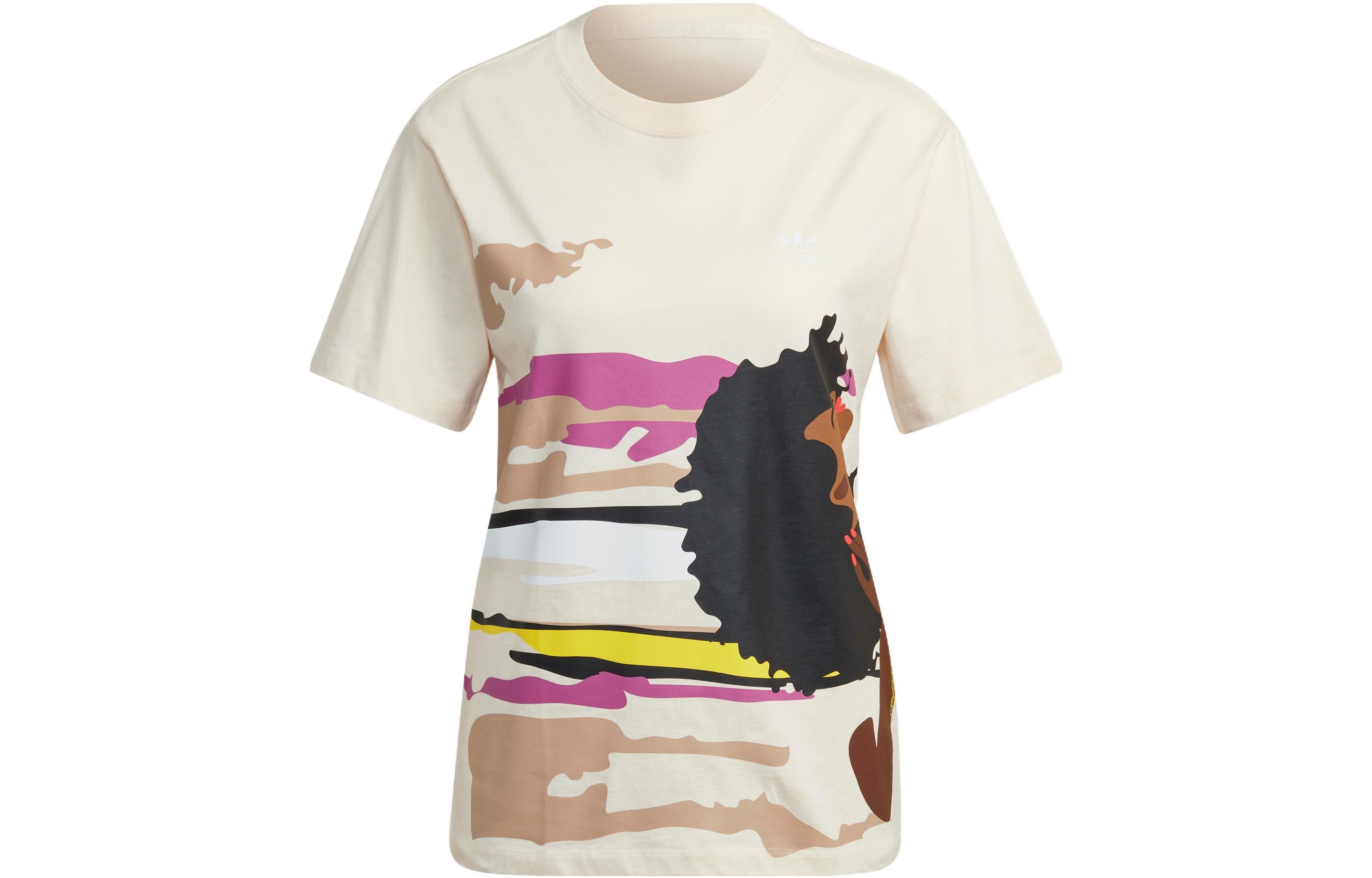 Adidas Originals THEBE MAGUGU Regular T Shirt Women s Beige HK5200 S