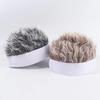 Men Wig Hat Windproof Breathable Soft Thickened Keep Warm Brimless Street Style Beanie Short Artificial Hair Hat Outdoor Supply