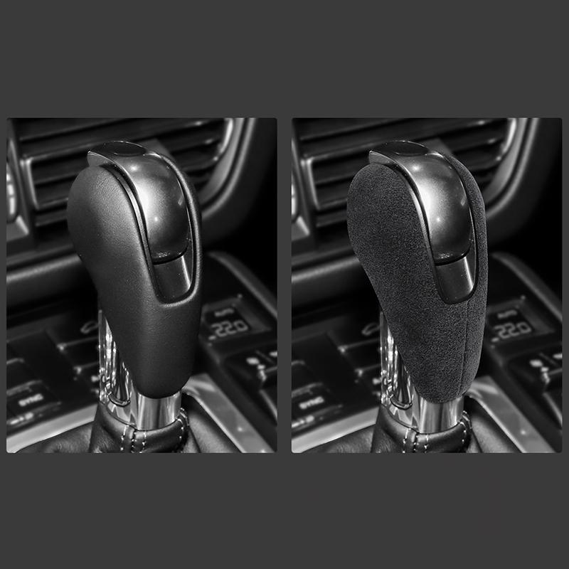 Alcantara Wildleder Schalthebel Schalthebelknauf Abdeckung Griff Schutz Auto Zubehör Verkleidung Für Porsche Macan Panamera 718 911 Cayenne