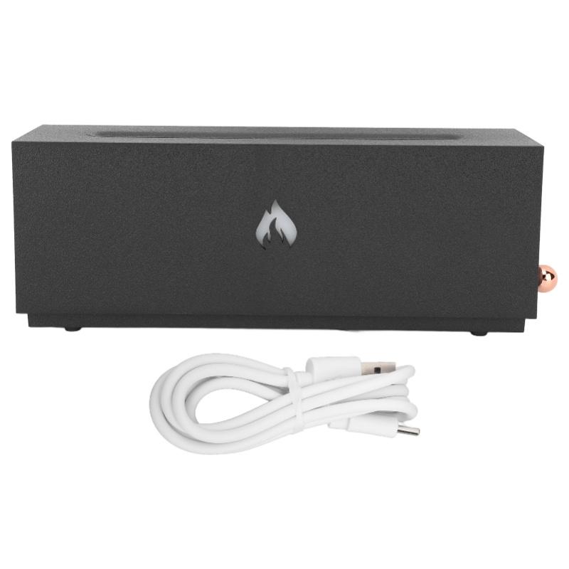 Air Humidifier, 3D Fireplace Diffuser, Multi-Color Flame, 320ml Aromatherapy Humidifier - Ideal For Bedroom, Office
