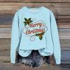 Women's Fashion Casual Long Sleeve Loose Christmas Printed Sweatshirt