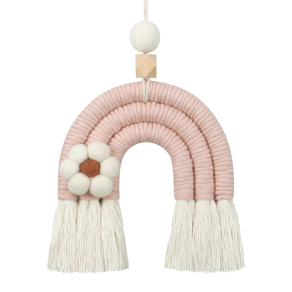 Rainbow Wall Hanging Decoration Handmade Woven Rainbow Decoration Nordic Ornament Baby Room Accessories Living Room