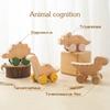 Developmental Cartoon Dinosaur Car Sensory Wooden Block Toy Gifts Wooden Teether Toy Room Decor