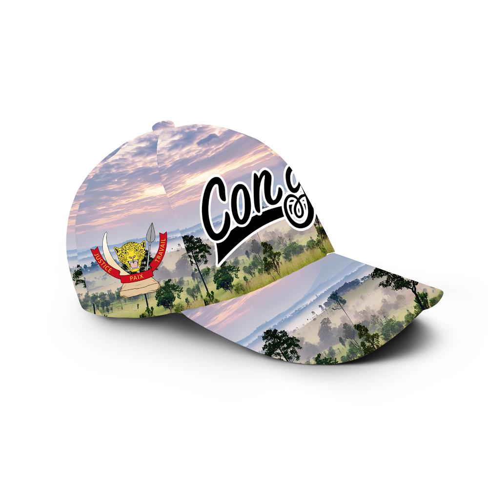 Zaire Maschio Fai da Te Personalizzato Nome Numero Zar Cappello Casual Bandiera Nazionale Za Paese del Congo Repubblica Francese Stampa Testo Foto Cappellino da Baseball