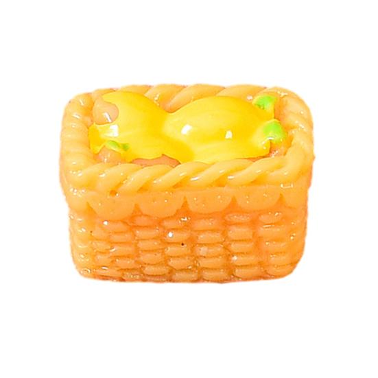 Yousheng Miniature Dollhouse Furniture Mini Resin Bed Sofa Cabinet Table Accessories Lemon Style Tiny Pretend Play Props for Fairy Garden Doll House