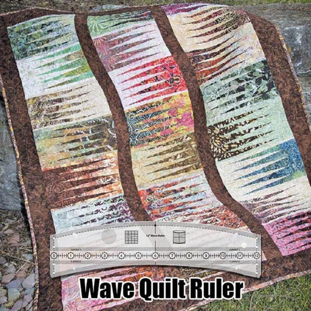 New Practical High Quality Wave Quilt Ruler Good Toughness Multi-function Portable Acrylic For Sewing Quilting China Mainland