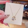 Trendy Korean-Style Titanium Steel Key Pendant Necklace for Women