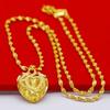 Elegant Gold Plated Alloy Pendant Necklace Women Water Wave Chain Minimalist Floral Geometric Design Locket 21-50cm
