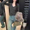 Women's European V-Neck Slim-Fit Knit Sweater - Spring/Autumn 2026 Collection