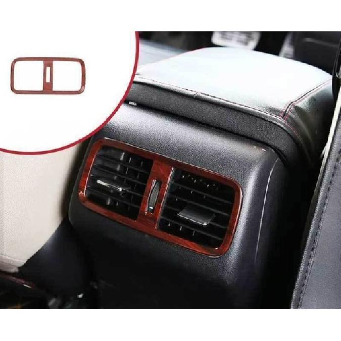 For HONDA CR-V 2012-2016 Red Wood Grain Rear Air Outlet Vent Cover Frame Trim