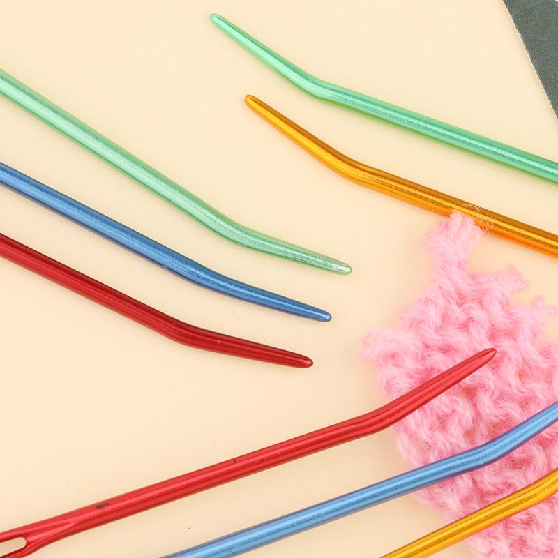 Fenrry 2 Stück 7cm Nähnadeln mit großem Öhr für Anfänger Bunte Lernnadeln Garnnadeln SKC Stopfnadel für Näharbeiten
