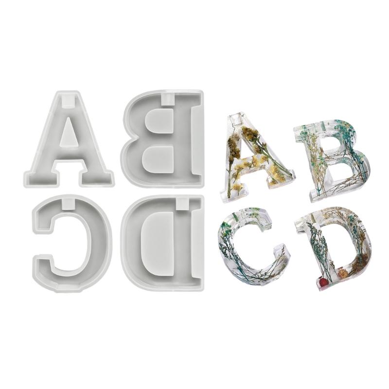 4Pcs Versatile Letter Candle Mold Set Elegant Silicone Candle Holder Molds For DIY Letter Candle Creations 1