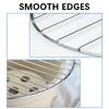 40cm Round Grilling Grates Replacement Stainless Steel With Handle BBQ Grills Mesh Straight-Bar Design Outdoor Camping Party