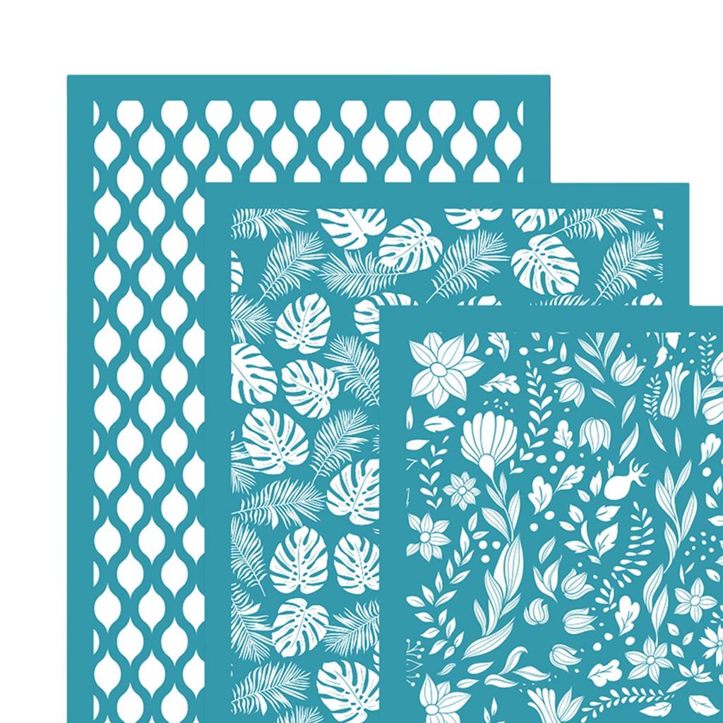 3Pcs Clay Tool Silk Screen Stencils Silk Screen for Clay for Jewelry Making Home Earrings Decoration DIY