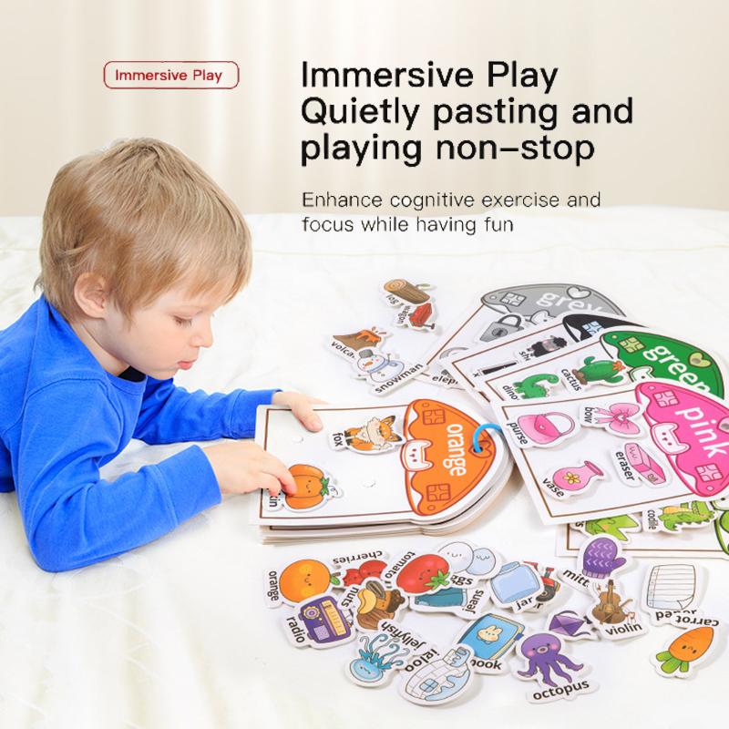 Magical Busy Book Montessori Baby Toys My First Quiet Book Sticker Paste Learning Number Letters Color Educational Matching Game
