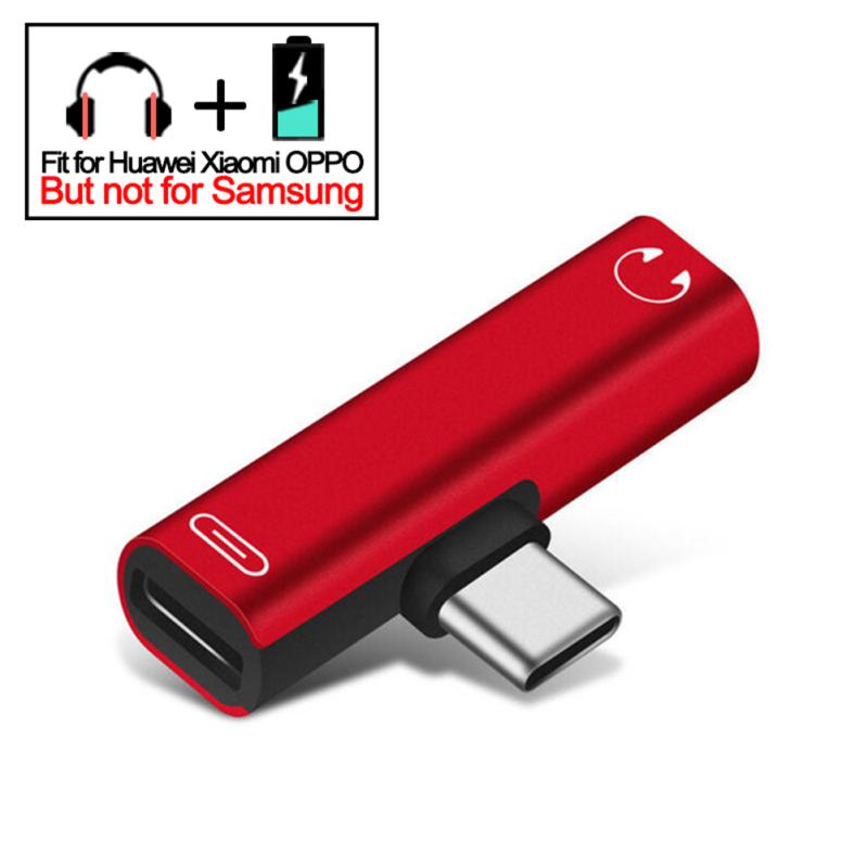 2 In 1 Earphone  Charging  Cable  Converter, Usb 3.5 To Type C Otg Adapter, Compatible For
