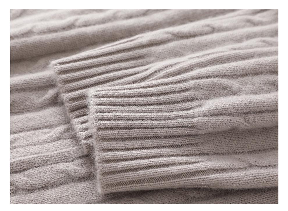 Lekasha Women's Cashmere Hooded Cardigan - Loose Fit, Warm Knit Sweater for Autumn/Winter