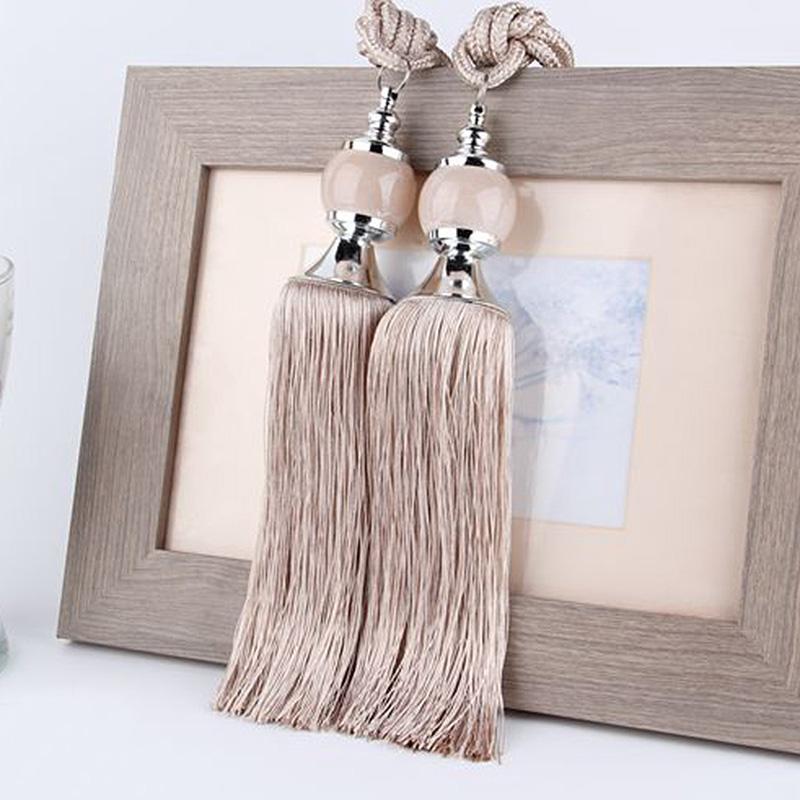 1 Par Gardinbånd Duskel Krystallkule Tau Holdbacks Frynser Gardinholder Spenne Tau Dekor Romtilbehør