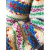 Womens Winter Warm Fleece Lined Knit Patterned Coat With Stand Collar Loose Fit Casual Outerwear