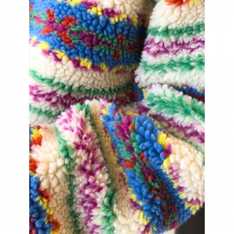 Womens Winter Warm Fleece Lined Knit Patterned Coat With Stand Collar Loose Fit Casual Outerwear