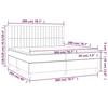 VidaXL Slat Bed Base with Mattress and LED, Upholstered Bed, Double Bed, Adult Bed for Interior Bedroom, 3135065