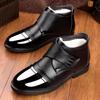2025 Winter New Men's Business Dress Leather Shoes Men's High-top Warm Cotton Shoes Cold-resistant Warm Cotton Shoes 7688