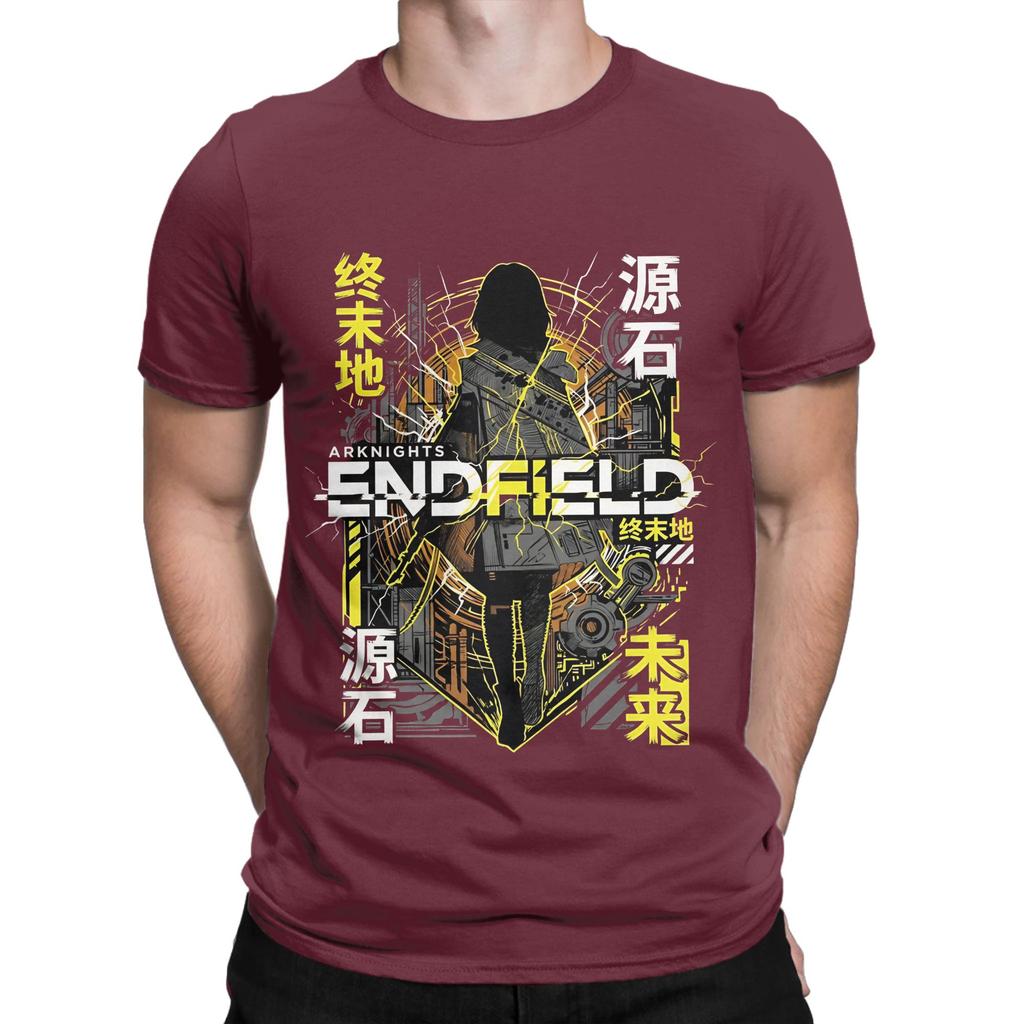 Unisexs Womens Arknights Endfield The Factory Must Grow T Shirt Cotton Print Tee Shirts Top Clothing