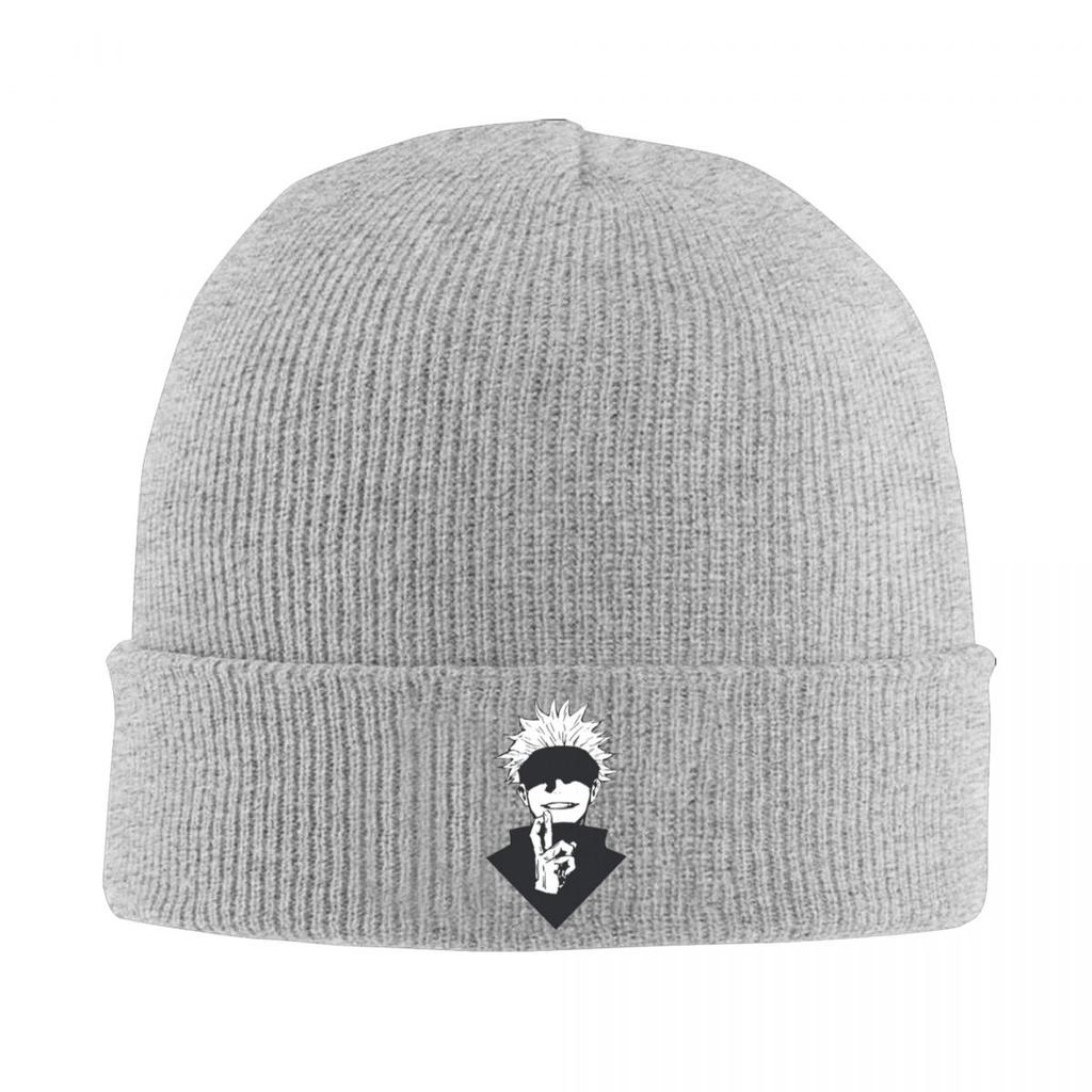 Gojo Manga Kawaii Japanese Anime Warm Knitted Cap Hip Hop Bonnet Hat Autumn Winter Outdoor Beanies Hats for Unisex Adult
