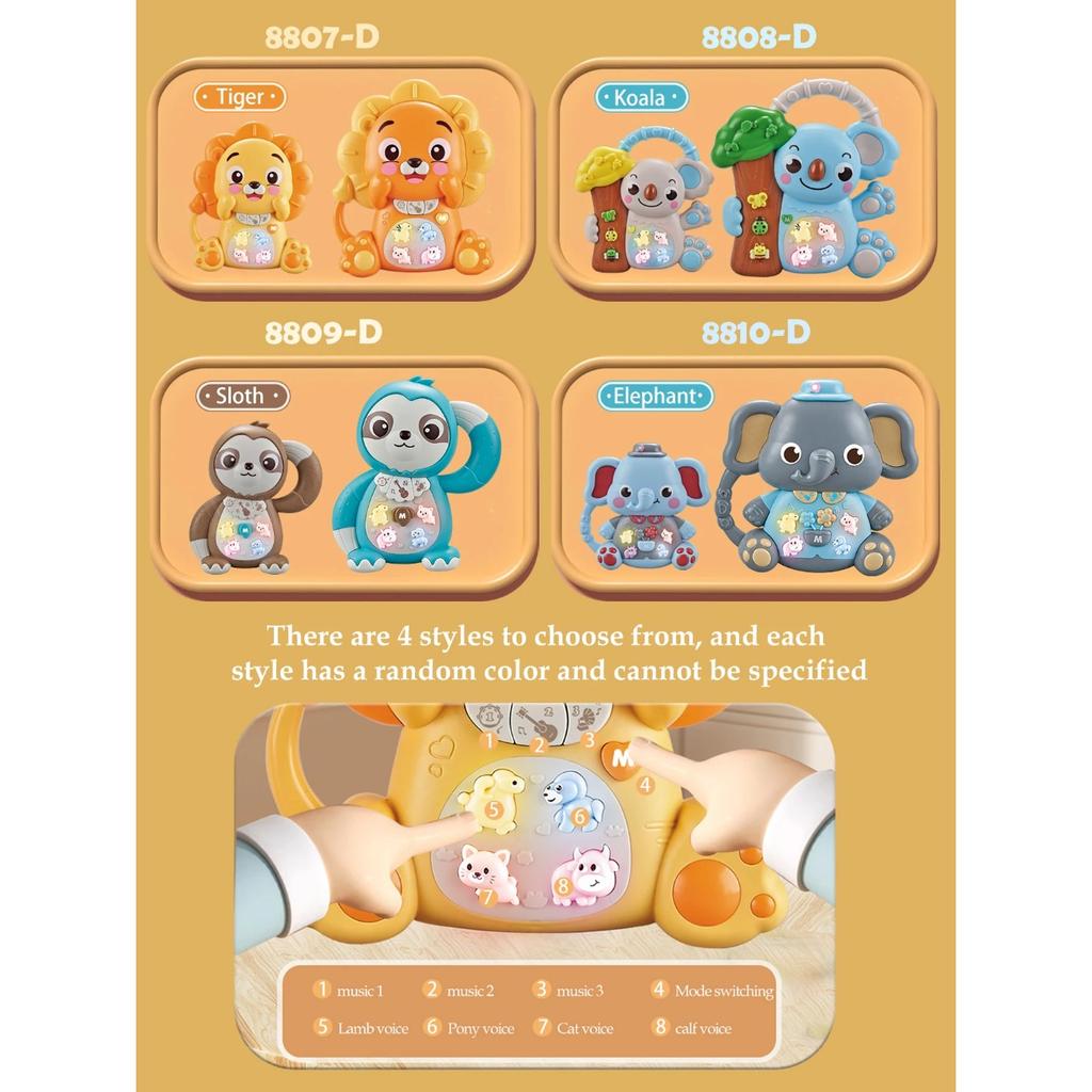 Cartoon Animal Electronic Keyboard, Lighting Music Piano Multi-mode Sound Effect Switching, Puzzle Early Education Toys for 3+