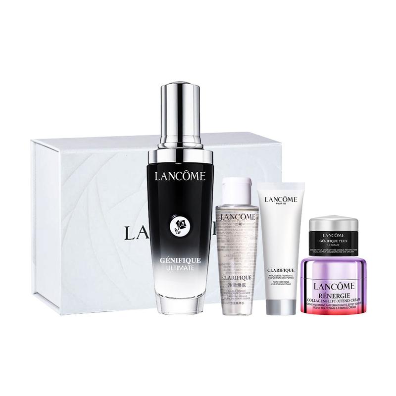 Lancôme liquid essence [Gift Box] Essence 50ml + Aurora Cleansing 50ml + Water 50ml + Cream 15ml + Luminous Eye Cream 5ml No gift box gift bag чёрный