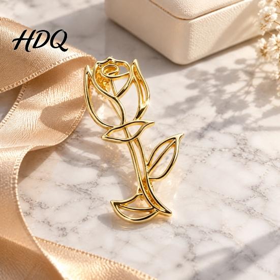 Artistic Flower Brooches Hollow Metal Bird Brooch Golden Silver Plated Lapel Accessories Pin Decorative Accessory for Suits Coats Dresses Bags