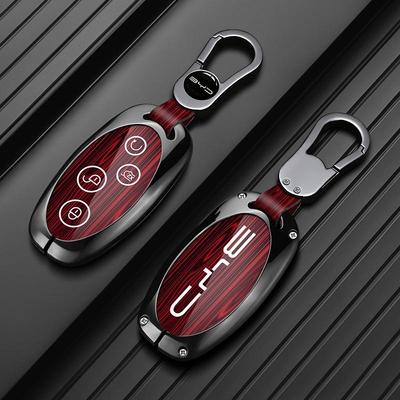 BYD Key Cover for Yuan, S7, Song Plus, Song Max, Qin Pro, S6 - Metal Key Pouch with Buckle