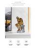 European Style Thinker Sculpture: Creative Ornament for Bookcases and Wine Cabinets