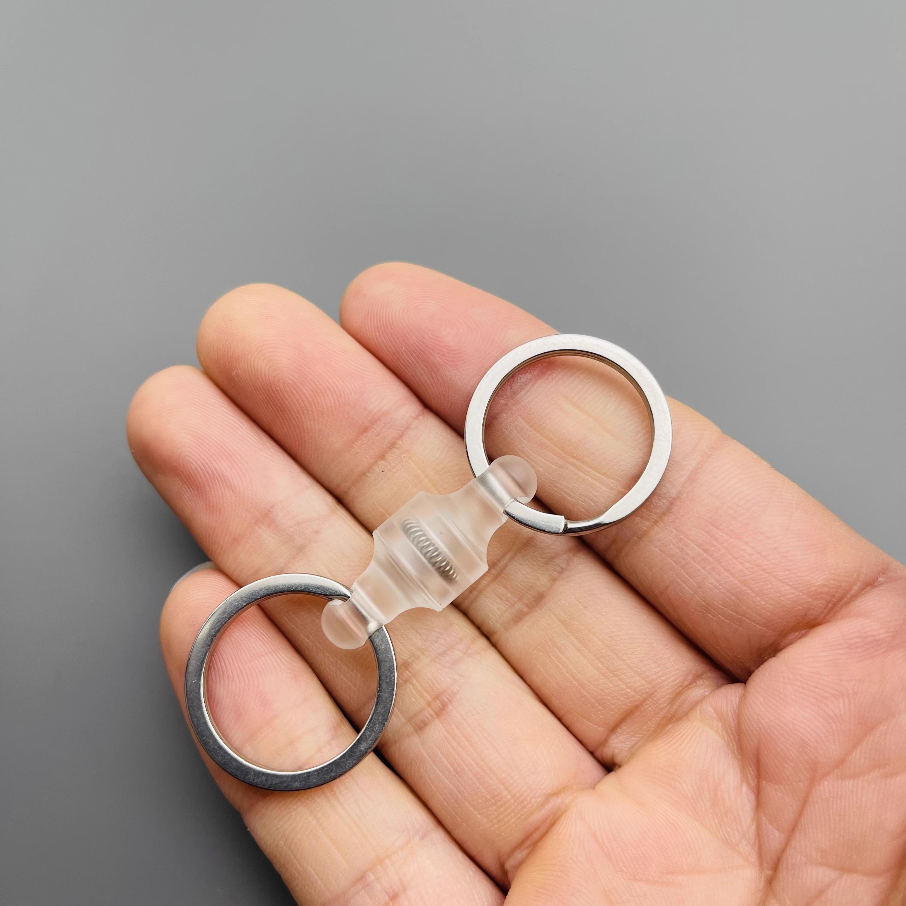 360 ° Rotation PEI Removable Key Ring Quick Release Dual Detachable Key Ring Pull-Apart EDC KeyChain Car Pendant EDC Tool
