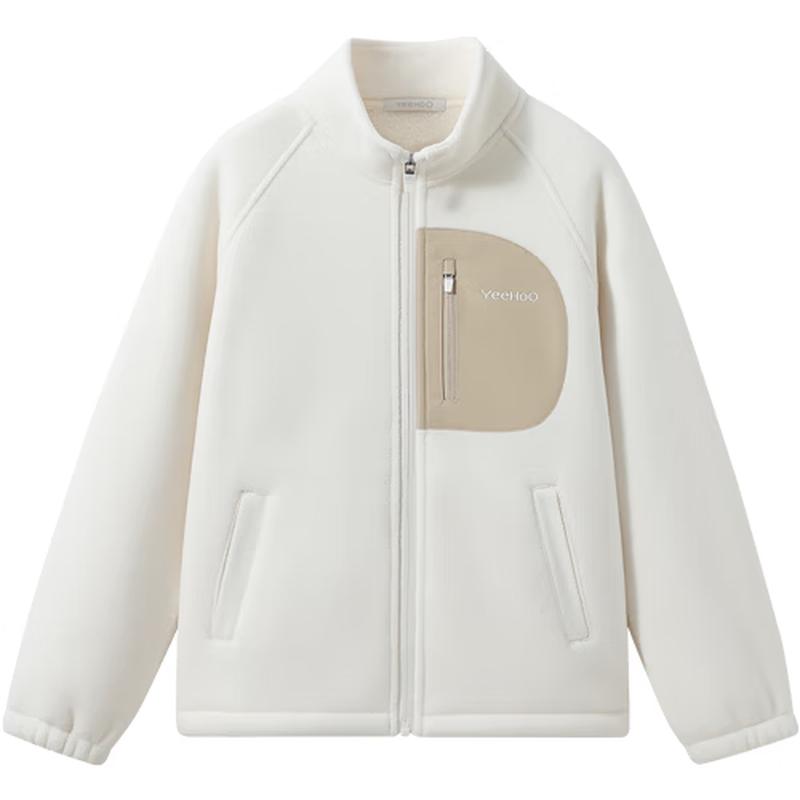 YEEHOO Boys  Lamb Wool Colorblock Raglan Warm Jacket 130