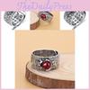Powerful Pixiu Heart Sutra Wealthy Couple Ring Geometric Design Copper Ring Jewelry