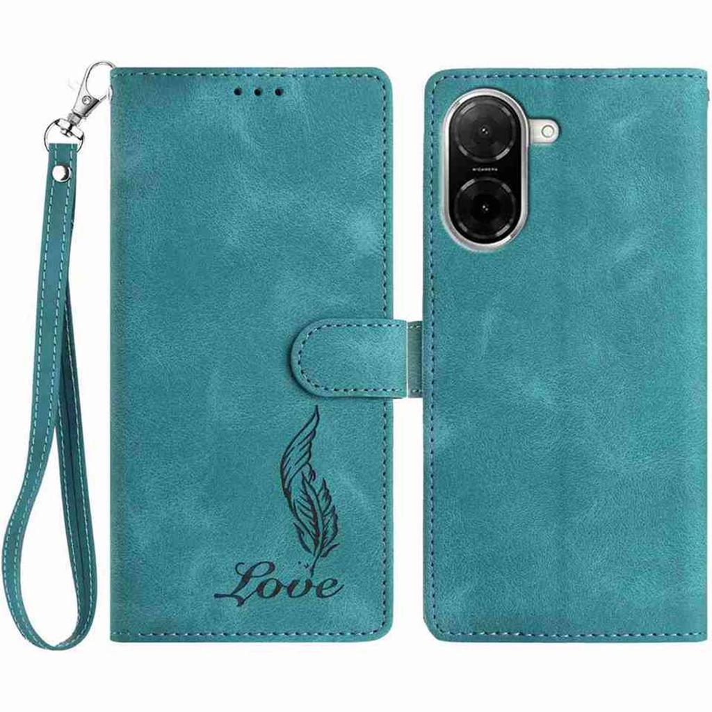Quill Pen Embossed Pattern Flip Card Design Wallet Case for Nokia C12 C2 C210 C22 C310 C32 G310 XR21...(8-Color)