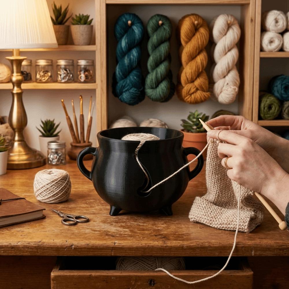 Plastic 3D Printing Yarn Bowl Anti-Tangle Portable Crochet Organizer DIY Sturdy Yarn Dispenser Crocheting Work