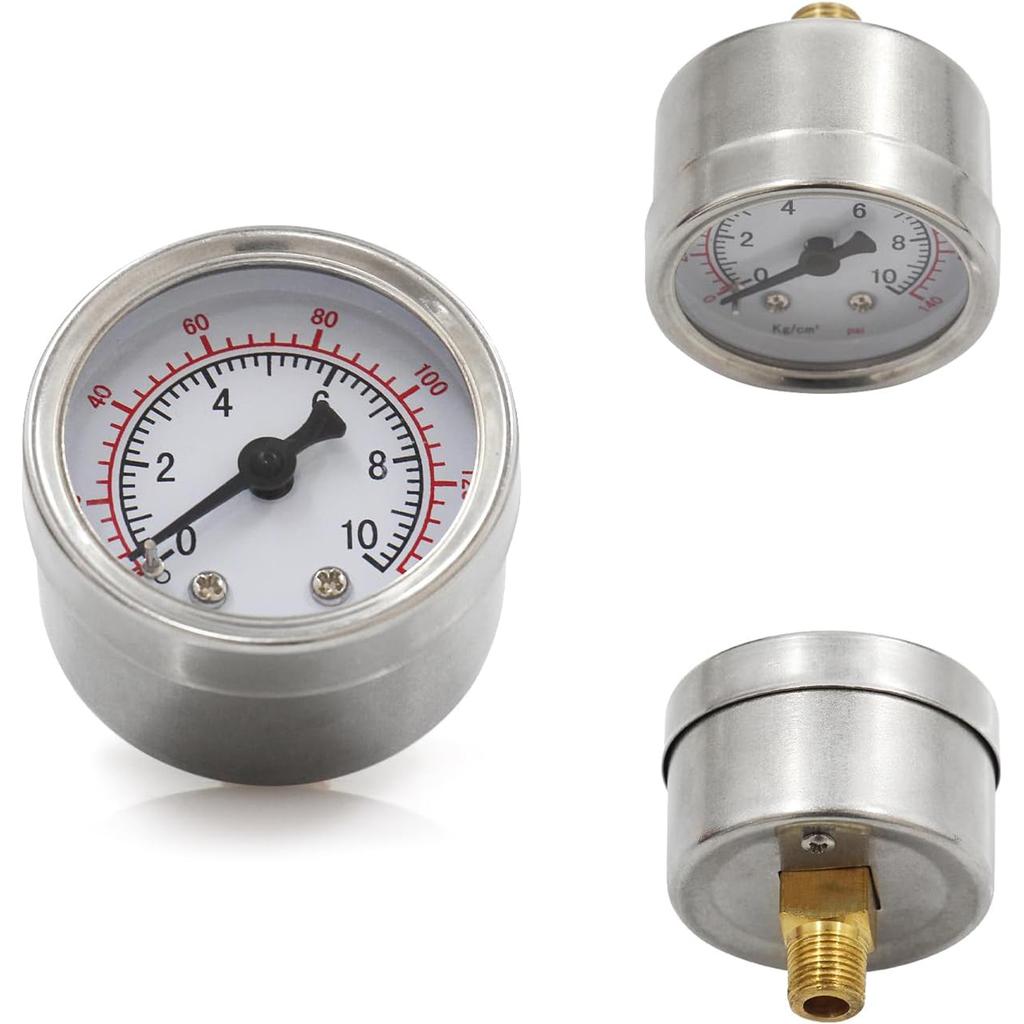 Geflochtene AN6-Doppelzufuhr-Vergaser-Kraftstoffleitungs-Doppelpumpe mit Vakuum-Manometer aus Aluminiumlegierung