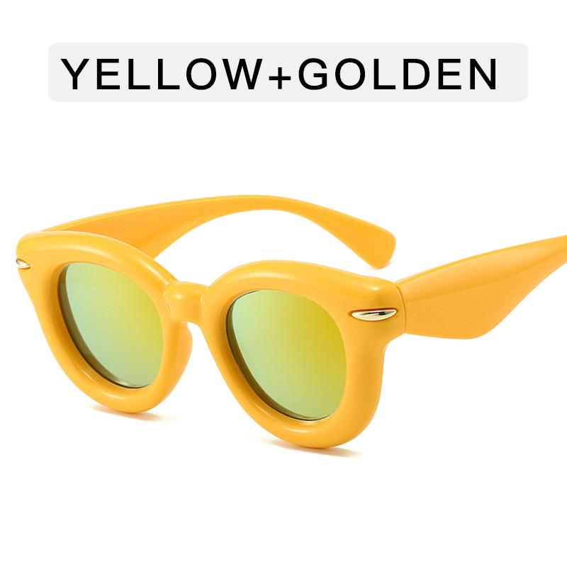 

Y2k спортивные панк-солнцезащитные очки для отдыха на природе милые овальные очки массивная круглая оправа надутые солнцезащитные очки для женщин мужчин