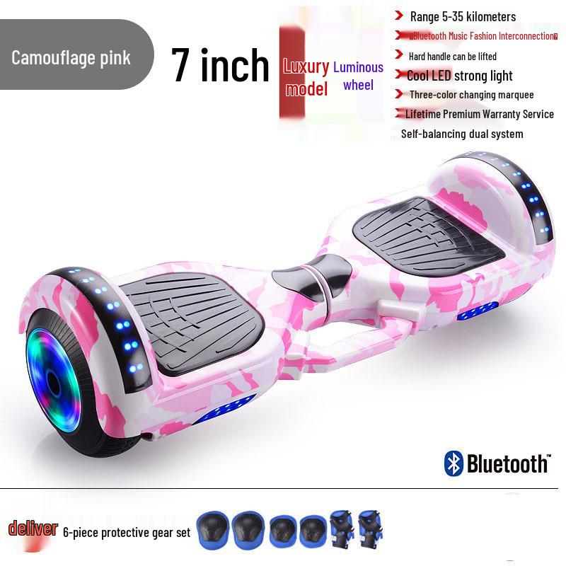 7-Inch Children's & Adults' Bluetooth Balance Scooter - Fast Electric Two-Wheeler