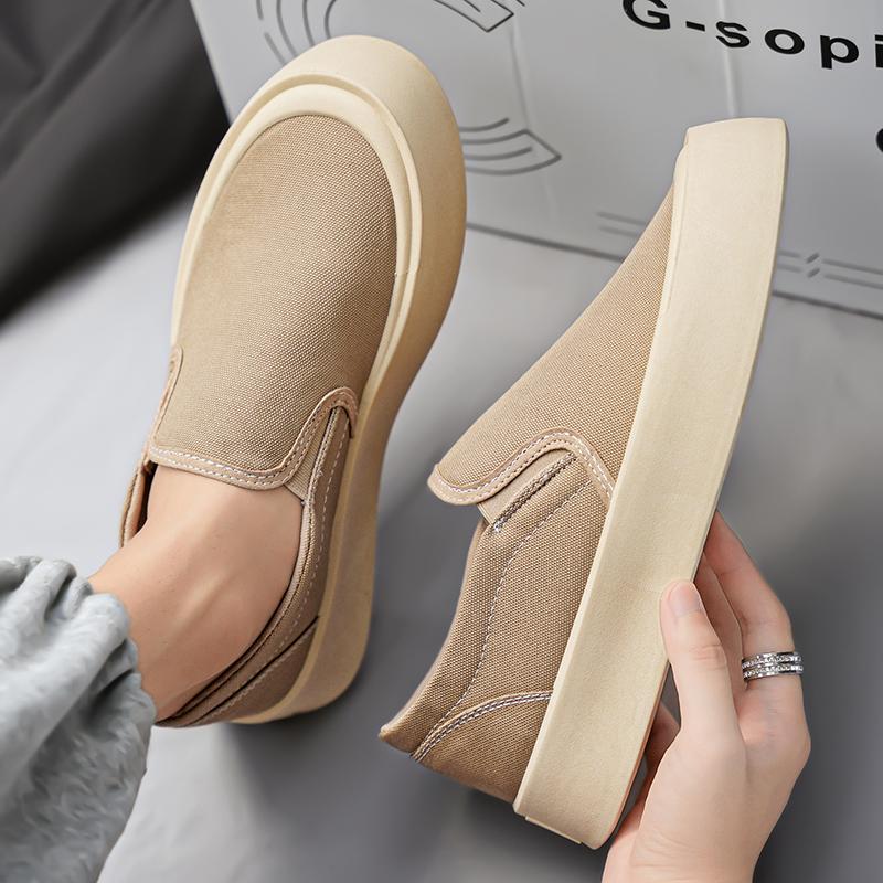 

Мужская тканевая обувь 2024 года, лето, новая толстая подошва, удобная, ленивая, универсальная, модная, повседневная обувь для сноуборда 40