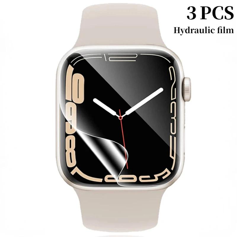 Soft Protector Film For Apple Watch 9 8 7 45mm 41mm Ultra 2 49mm HD Screen Glass Shell Protector iWatch 6 5 4 SE2 44mm 42mm 40mm