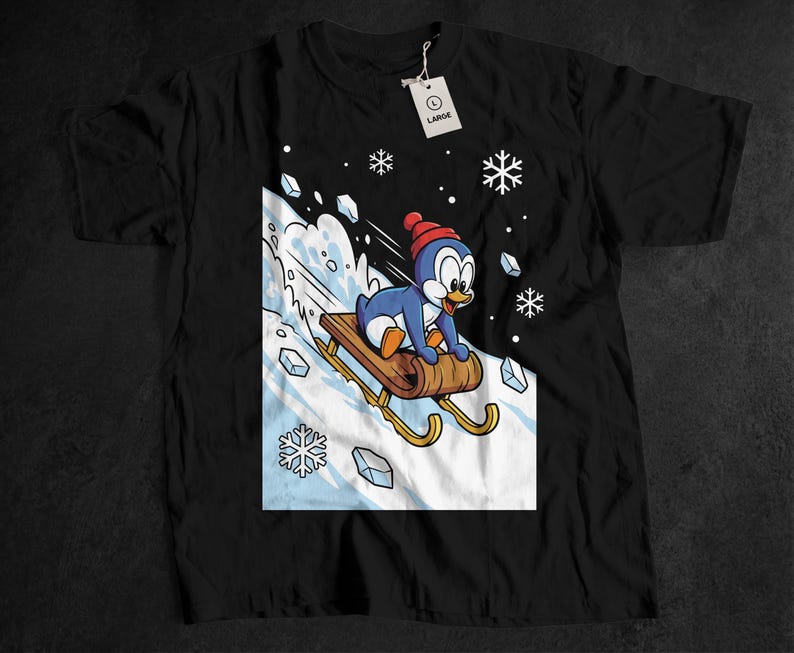 Chilly Willy Unisex Tee, Penguin Toon, Retro 90s Cartoon Series, Kids TV Show, Comedy, Woody Woodpecker, Buzz Buzzard, Gift For Nephew 120