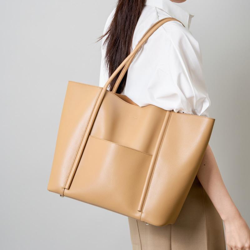Big bag women's genuine leather women's bag cowhide new women's shoulder bag underarm large-capacity commuting high-end tote bag women