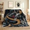 Dragon Art Flannel Blanket Throw Blanket Soft Warm Sofa Bed Camping Car home Decor Unique Christmas Gift C930206