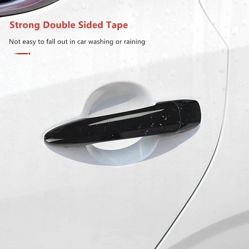 4PCS Car Exterior Door Handle Cover Trim with Smart Keyhole Glossy Black For Nissan Altima Sentra      2024
